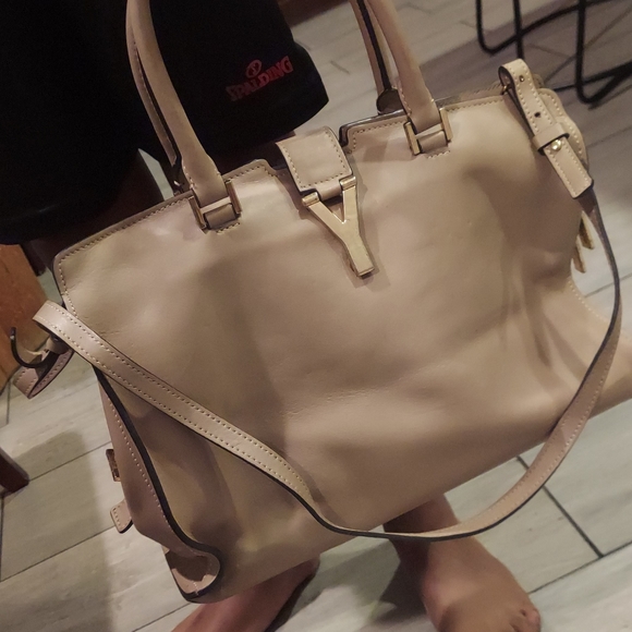 Ysl calfskin medium Y Cabas Taupe bag - Picture 12 of 15